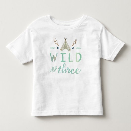 Wild und Three Tribal Boy's Birthday Shirt (Vorderseite)
