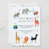 Wild und Whimsical 2. Geburtstag Einladung (Vorderseite)