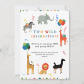 Wild und Whimsical 2. Geburtstag Einladung (Vorderseite)
