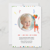 Wild und Whimsical 2. Geburtstag Einladung (Rückseite)