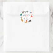 Wild und Whimsical 2. Geburtstag Runder Aufkleber (Tasche)