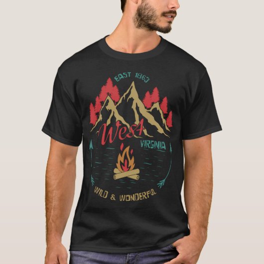 Wild und wunderschön West Virginia T-Shirt (Vorderseite)