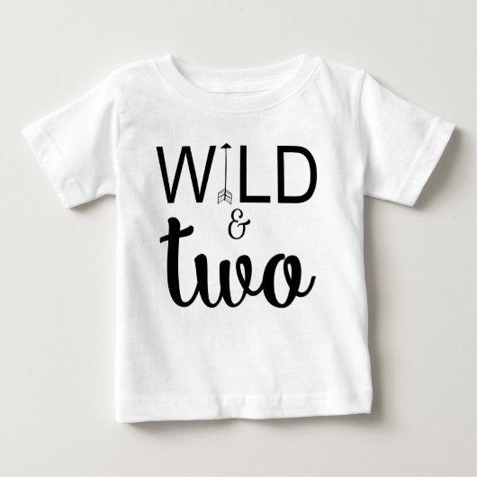 Wild und zwei Pfeil 2. Geburtstag Shirt (Vorderseite)