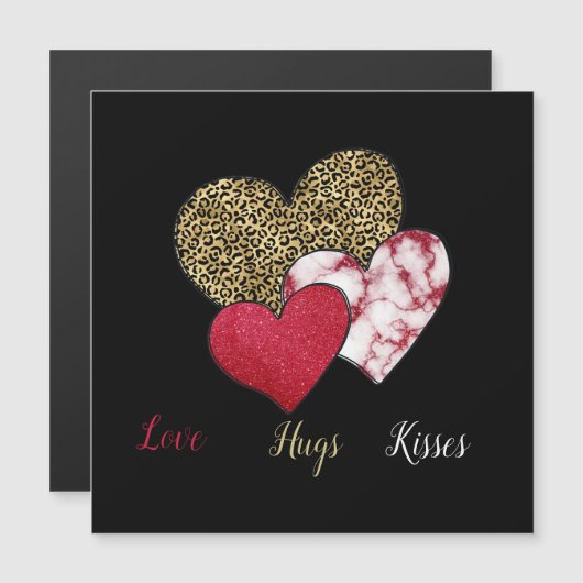 Wild valentine magnetkarte (Vorne/Hinten)