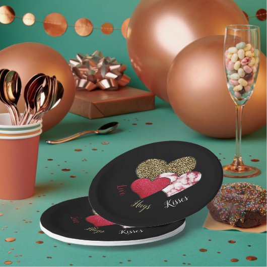 Wild valentine pappteller (Multi)