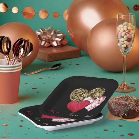 Wild valentine pappteller (Multi)