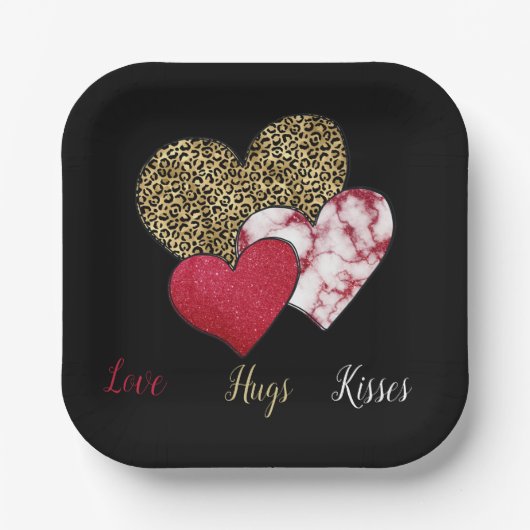 Wild valentine pappteller (Vorderseite)