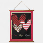Wild valentine wandteppich mit holzrahmen (Vorderseite)
