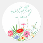 Wild verliebte Brautparty Runder Aufkleber (Vorderseite)