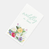 Wild verliebte Brautparty Serviette (Ecke)
