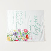 Wild verliebte Brautparty Wandteppich (Vorderseite (Horizontal))