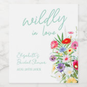 Wild verliebte Brautparty Weinetikett (Einzelnes Label)