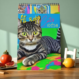 Wild Verrückte Hässliche Katzen Kunst AI-Schrott S Kalender