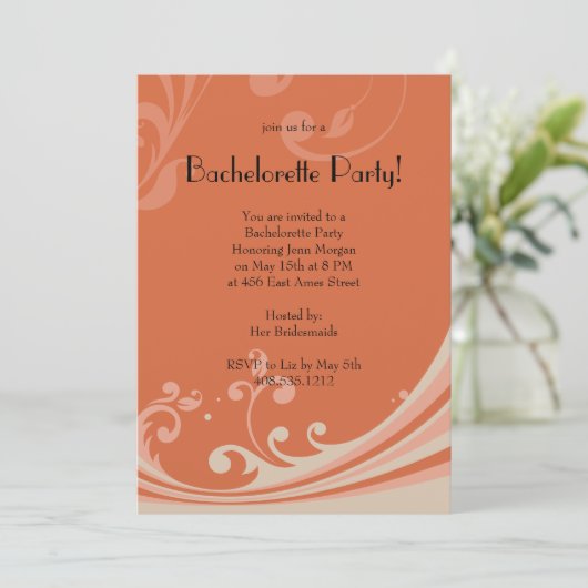 Wild Verziert Einladung (Stehend Vorderseite)