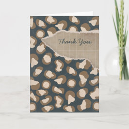 Wild Vintag Panther Inspiriert Dankeskarte