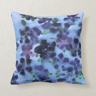 Wild violet Lila und blau designen wirbelkissen Kissen