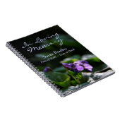 Wild Violets Floral Foto Memorial Gästebuch SpNB Notizblock (Rechte Seite)