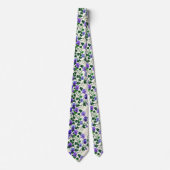 Wild Violets & Ivy Nahtloses Botanisches Muster Krawatte (Vorderseite)