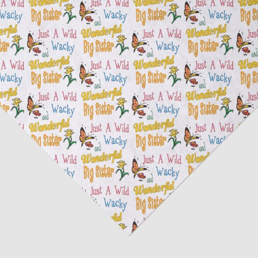 Wild Wacky Wunderbare Big Sister Geschenke Seidenpapier (Ausschnitt)