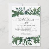 Wild-Wald-Foliage Leaf-Brautparty Einladung (Vorderseite)