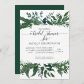 Wild-Wald-Foliage Leaf-Brautparty Einladung (Vorne/Hinten)