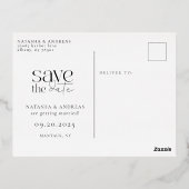 Wild-Waldgrün Save the Date Foil Einladung (Rückseite)