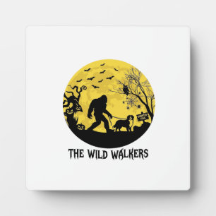 Wild Walker Bigfoot gehende Berner Halloween Hau Fotoplatte