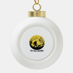 Wild Walker Bigfoot laufende Berner Halloween Hau Keramik Kugel-Ornament