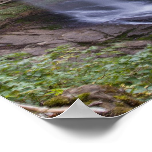Wild-Wasserfall-Posterpapier (Matte) Poster (Ecke)
