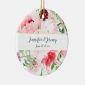 Wild-Wasserfarben-Garten-Hochzeitssache Keramik Ornament (Rechts)