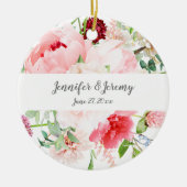 Wild-Wasserfarben-Garten-Hochzeitssache Keramik Ornament (Vorne)