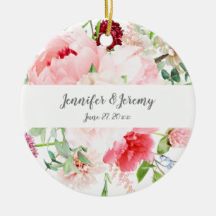 Wild-Wasserfarben-Garten-Hochzeitssache Keramik Ornament