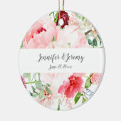 Wild-Wasserfarben-Garten-Hochzeitssache Keramik Ornament (Links)