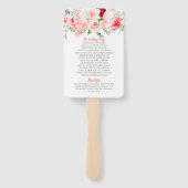 Wild Watercolor Garden Florals Wedding Fächer (Rückseite)
