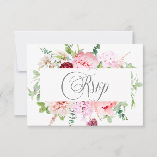 Wild Watercolor Garden | RSVP Karte (Vorderseite)