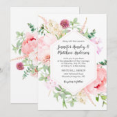 Wild Watercolor Garden Wedding | Einladung (Vorne/Hinten)