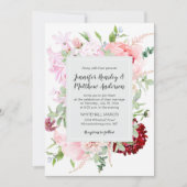 Wild Watercolor Garden Wedding | Einladung (Vorderseite)