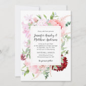 Wild Watercolor Garden Wedding | Einladung (Vorderseite)