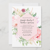 Wild Watercolor Garden Wedding | Einladung (Vorderseite)