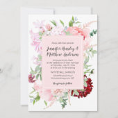 Wild Watercolor Garden Wedding | Einladung (Vorderseite)
