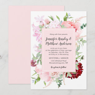 Wild Watercolor Garden Wedding Einladung