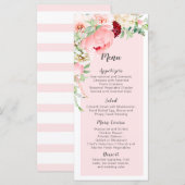 Wild Watercolor Garden Wedding | Menükarte (Vorne/Hinten)