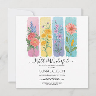 Wild & Watercolor - Geburtstagseinladung Einladung