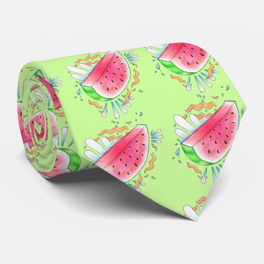 Wild Watermelon Krawatte (Gerollt)
