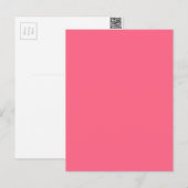 WILD WATERMELON PINK (feste Farbe Hintergrund) ~ Postkarte (Vorne/Hinten)