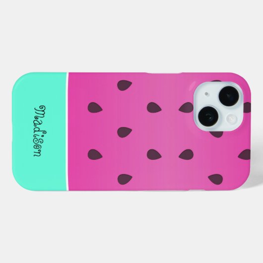 Wild Watermelon Slice | Personalisierter iPhone-Fa Case-Mate iPhone Hülle (Rückseite (Horizontal))