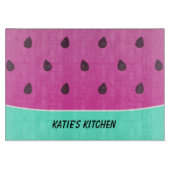 Wild Watermelon Slice | Personalisiertes Zuschnitt Schneidebrett (Vorderseite)