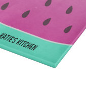 Wild Watermelon Slice | Personalisiertes Zuschnitt Schneidebrett (Ecke)