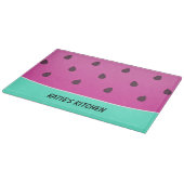 Wild Watermelon Slice | Personalisiertes Zuschnitt Schneidebrett (Ecke)