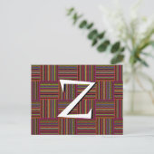 Wild Weaved Zig-Zags Postkarte (Stehend Vorderseite)